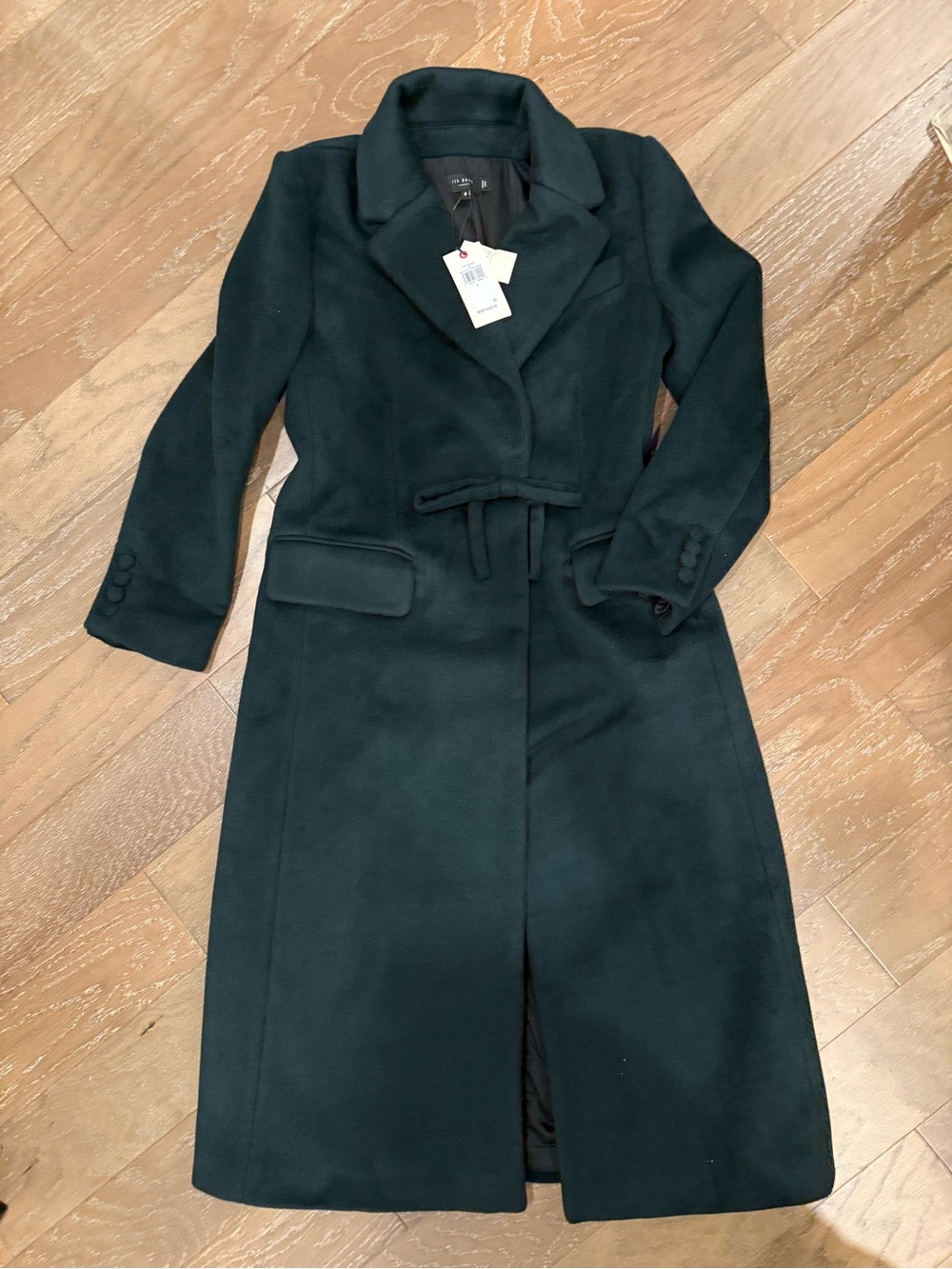 Ted Baker London Long Forest River Wool Blend Coat